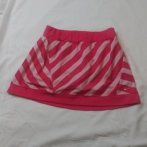 NIKE FIT DRY Girls Skort Skirt Pink Stripe Size M